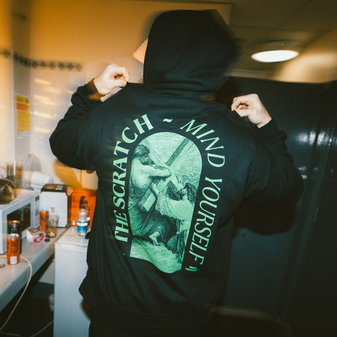 'MIND YOURSELF' PULLOVER HOOD
